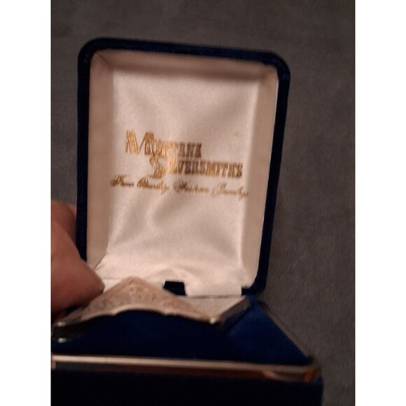 Western Vintage Silverplate Collar Tips Floral Engraved Western Americana - Picture 3 of 8